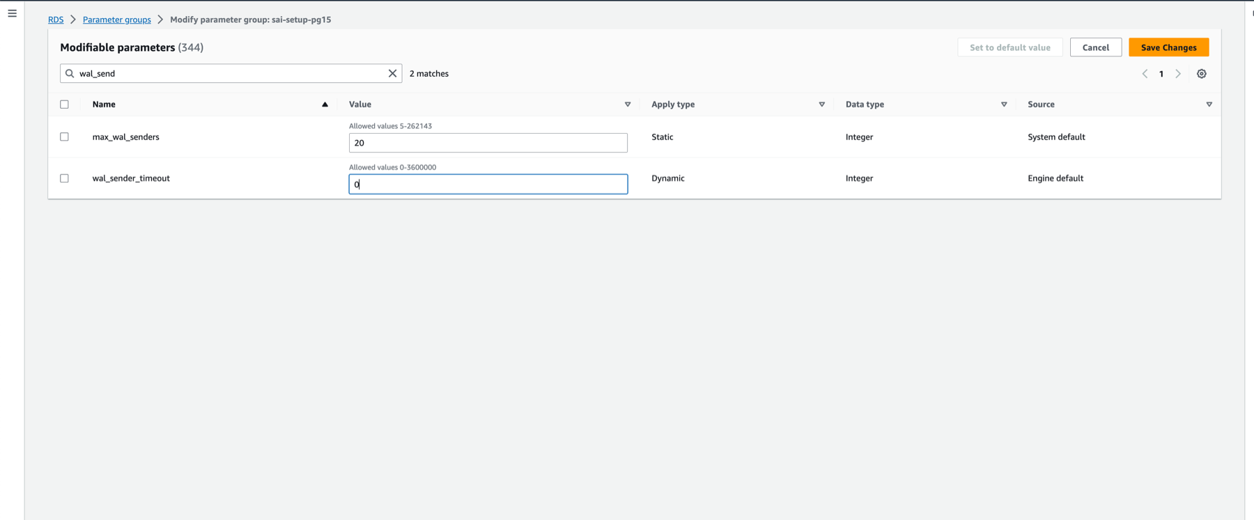 Changing wal_sender_timeout - Zoomed