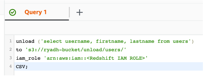 UNLOAD from Redshift to S3 - Zoomed